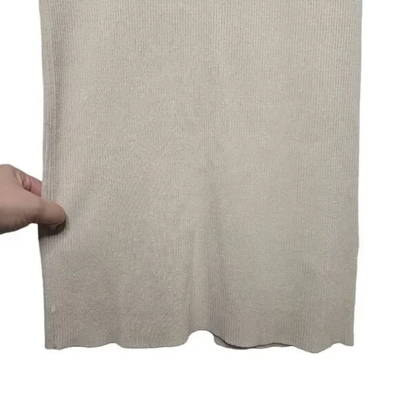 NEW Caroline Constas Ribbed Knit Crochet Collar Midi Dress Size Small - Picture 6 of 11